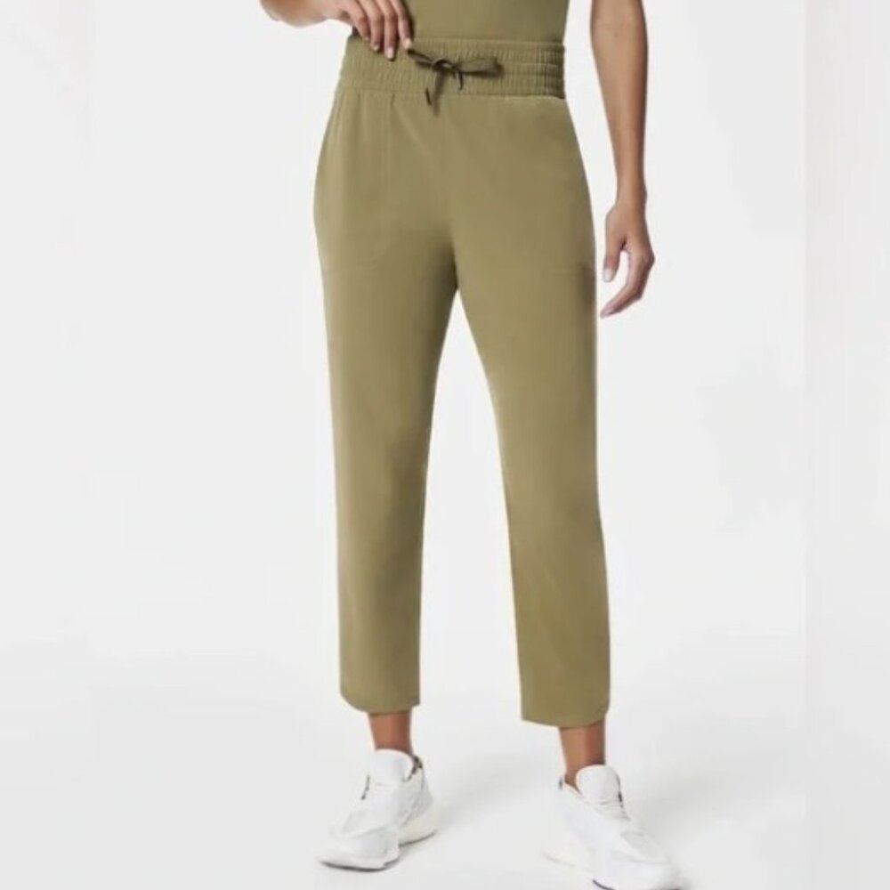 Spanx Green Out of Office Trousers in Tuscan Olive